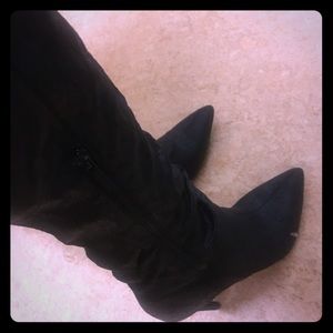 Black Thigh-High Boots